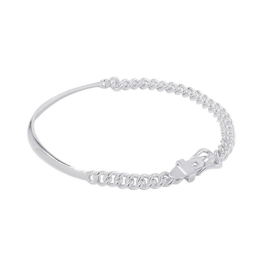 Hermes Necklace Book le Inflexible Silver GM 42