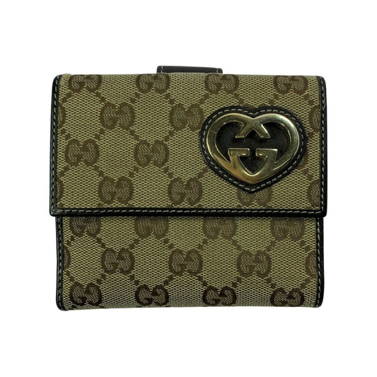 Gucci Lovely GG Canvas Leather Wallet
