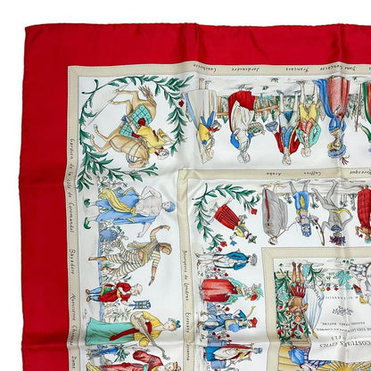 Hermes Scarf Carre 90 Costumes Civils Actuels Modern Citizen Silk — view 3