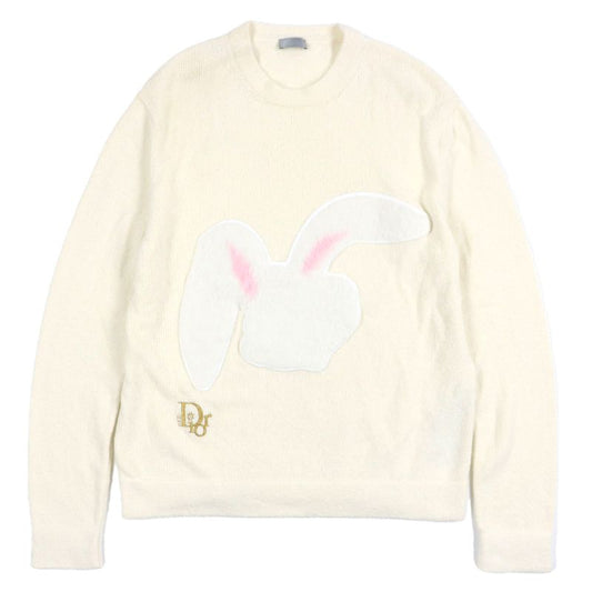  DIOR Homme 313m657at498 ERL Crewneck Rabbit Patch Logo Embroidery Pile Fabric