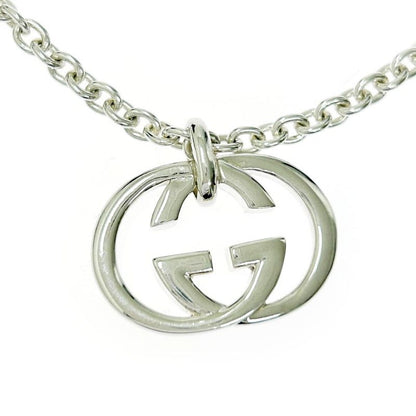 Gucci Silver Interlocking G Necklace 24.7g 925 Engraved 358841 Necklace
