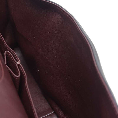 Chanel 2.55 Chain Shoulder Bag Black Calf Silver Hardware