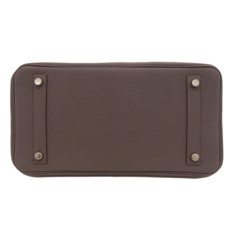 Hermes Birkin 30 Etan Silver Hardware Handbag Taurillon Women