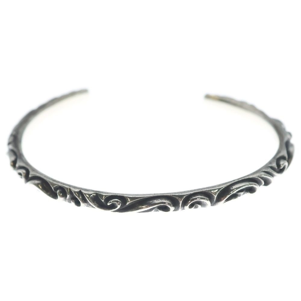 Chrome Hearts Bangle Scroll Band Bracelet Silver