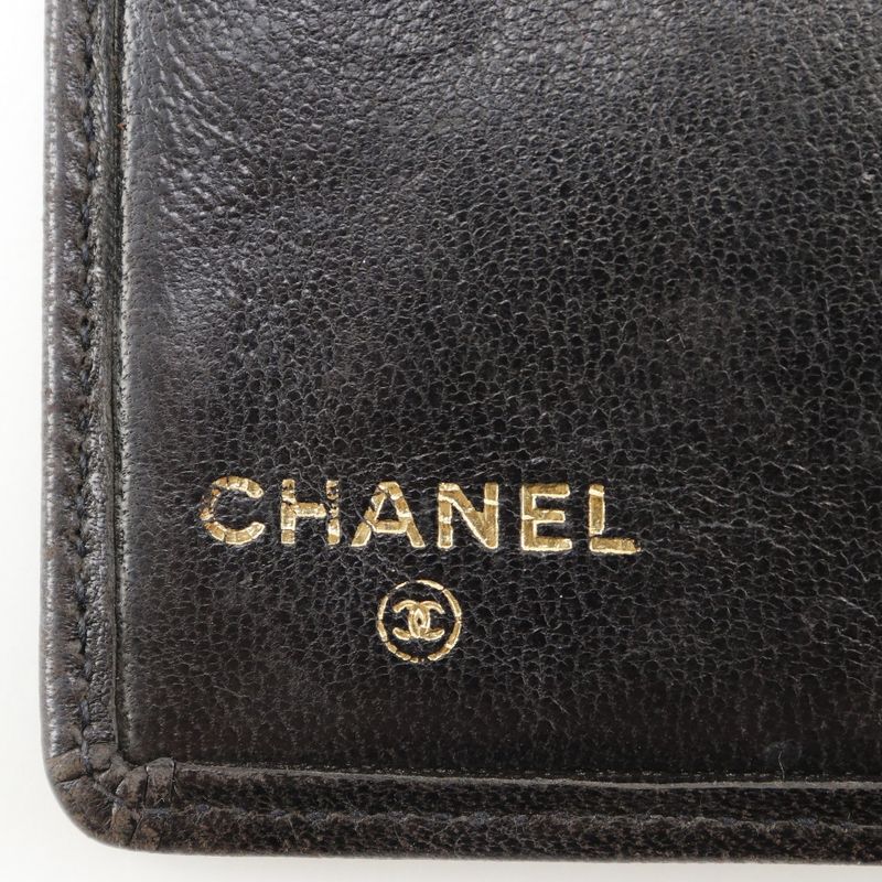 Chanel Coco Mark Card Case Lambskin Dark Brown Ladies Business Card Holder