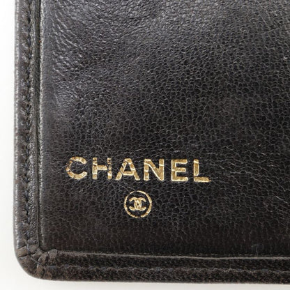 Chanel Coco Mark Card Case Lambskin Dark Brown Ladies Business Card Holder