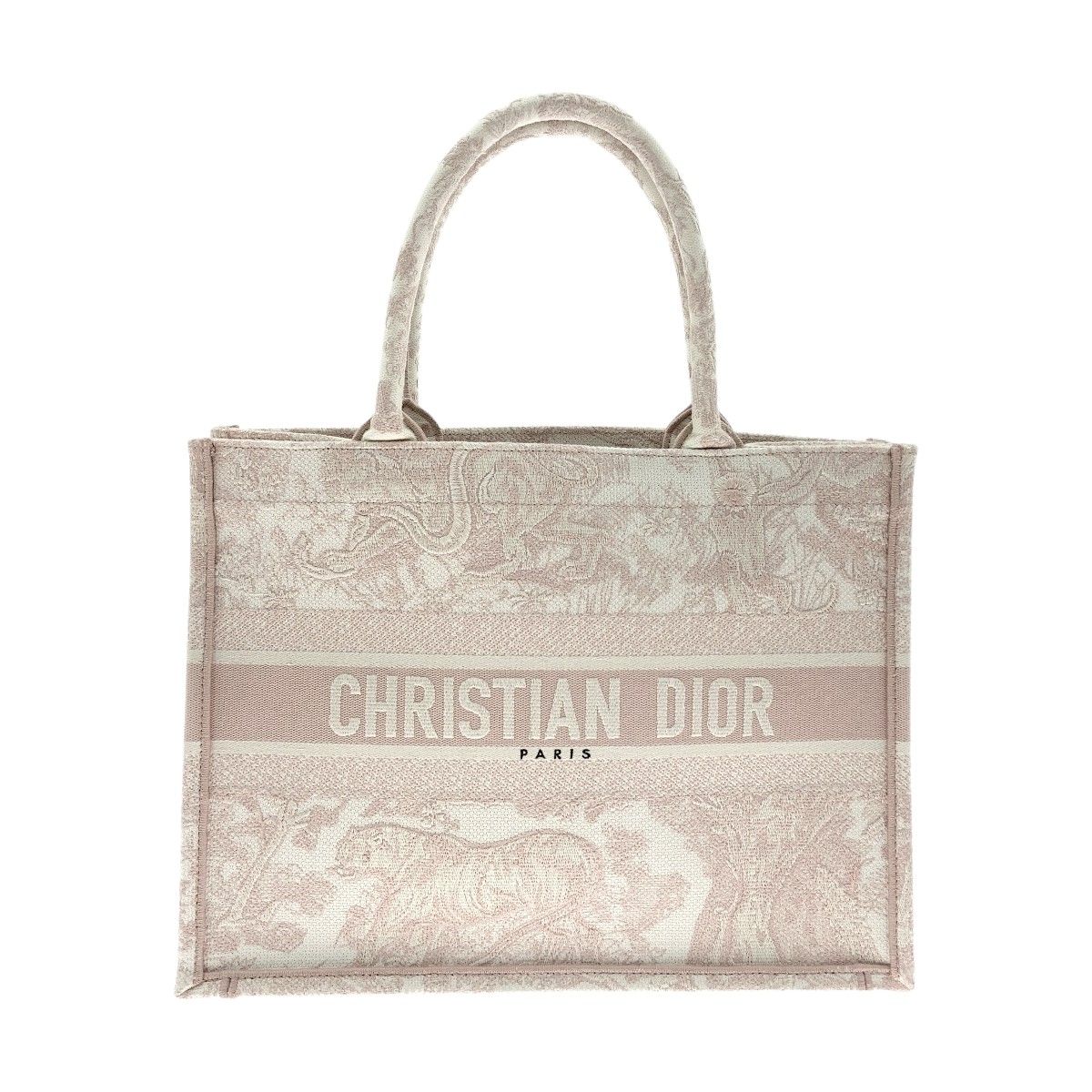 Christian Dior Toile de Jouy Embroidered Book Tote Small Bag M1296ztdt Pink