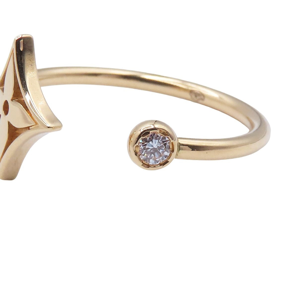 Louis Vuitton Monogram Idylle Three Color Gold Diamond Triple Band Ring — view 8