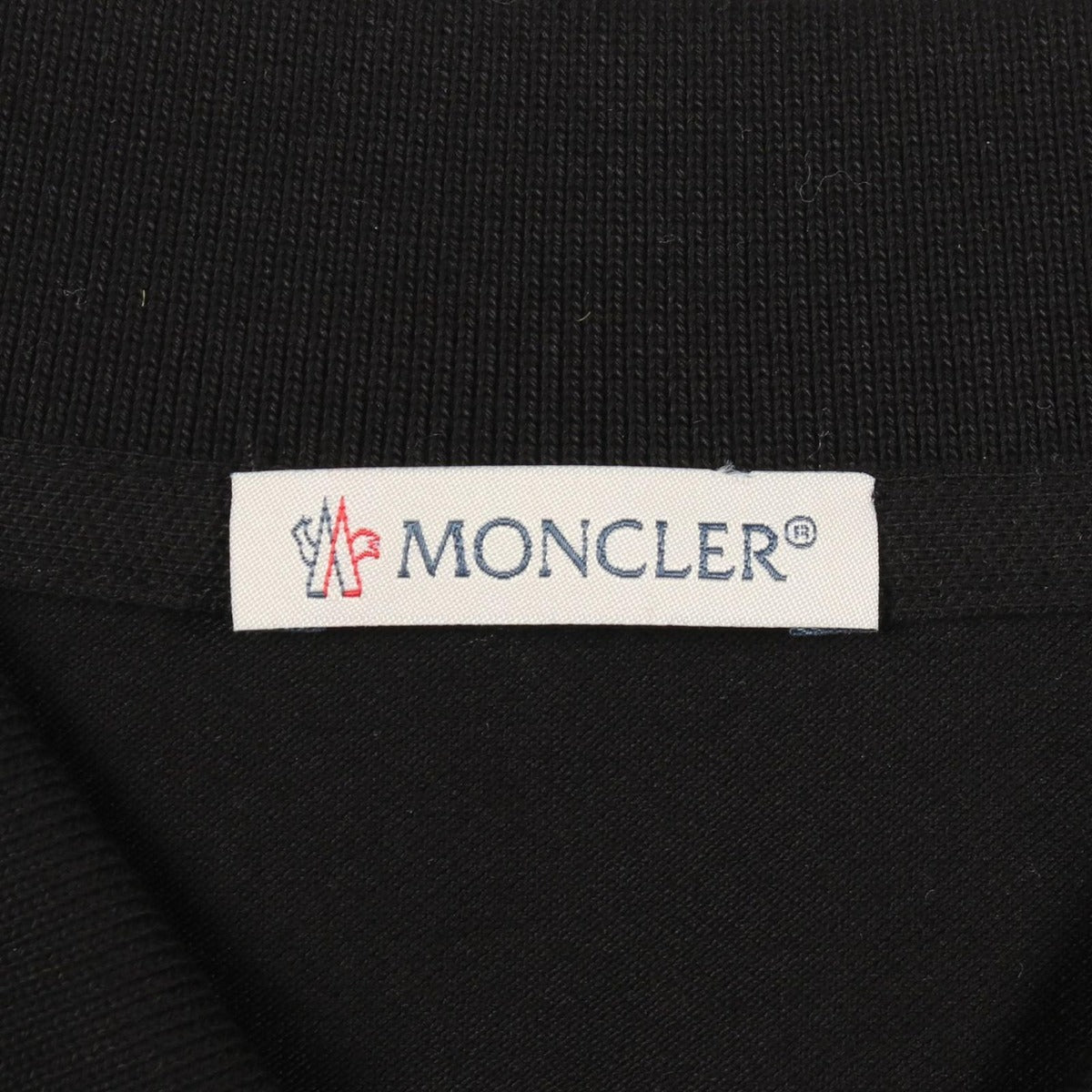 Moncler Polo Shirt Black Cotton — view 3