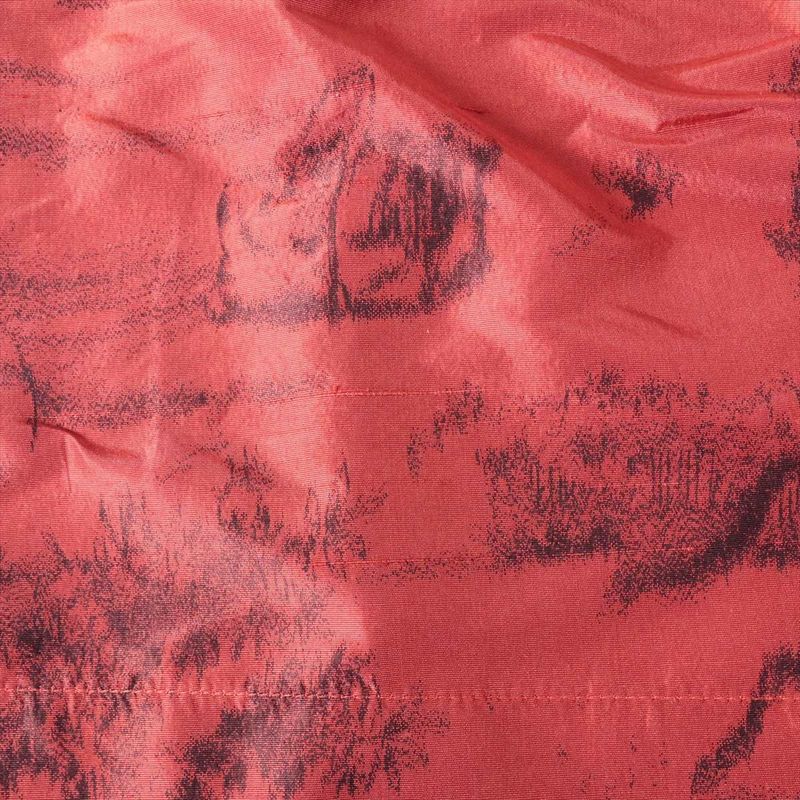Hermes Silk Flared Skirt Women's 34 Horse Motif Horse Pattern Red Made In France