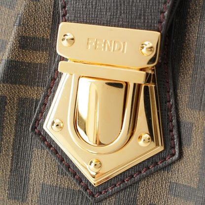 Fendi Zucca FF Logo Shoulder Bag 8bt209 Brown