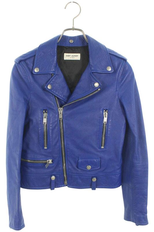 Saint Laurent Paris 397287 Y5qq2 L01 Double Rider Scuff Zar Jacket Women 34