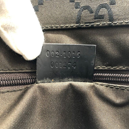 Gucci 002-1065 Handbag Brown GG Bamboo Women Men Fashion Gift Vintage