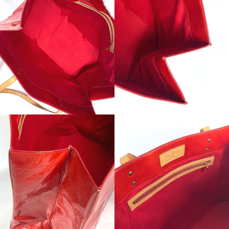 Louis Vuitton Shoulder Bag Reed GM M91084 Monogram Vernis Canvas Rouge Red