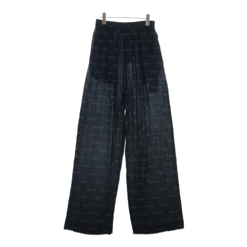 Balenciaga Logo Allover Easy Pants Black