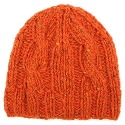 Prada Wool Knit Beanie Cap Hat Orange