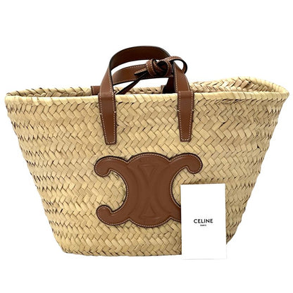 Celine Bag Women's Brand Teen Triomphe Handbag Shoulder Bag 2way Raffia Classic