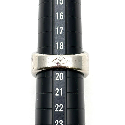 Louis Vuitton Ring Signet Monogram Metal Silver Plated