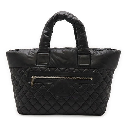Chanel Coco Cocoon Medium Tote MM Bag Quilted Nylon Black