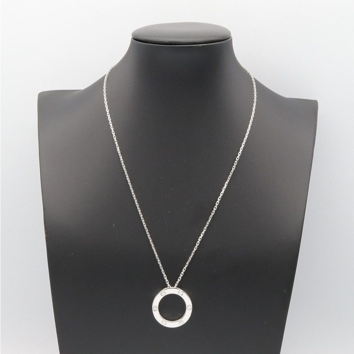Cartier Necklace Love Circle 41.5 cm 18k White Gold Diamond — view 6