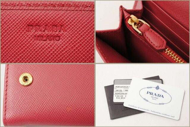 Prada Wallet Prada Long Wallet 1m1132 Saffiano Metal Saffiano Metal Peonia