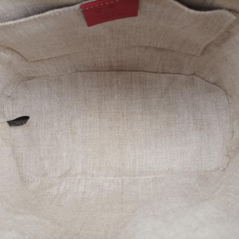 Gucci Interlocking G Charm Dome Red Leather 449661 I023724370