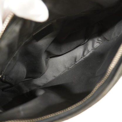Gucci Shoulder Bag GG Nylon 001 3766 Nylon Black Silver Hardware Women