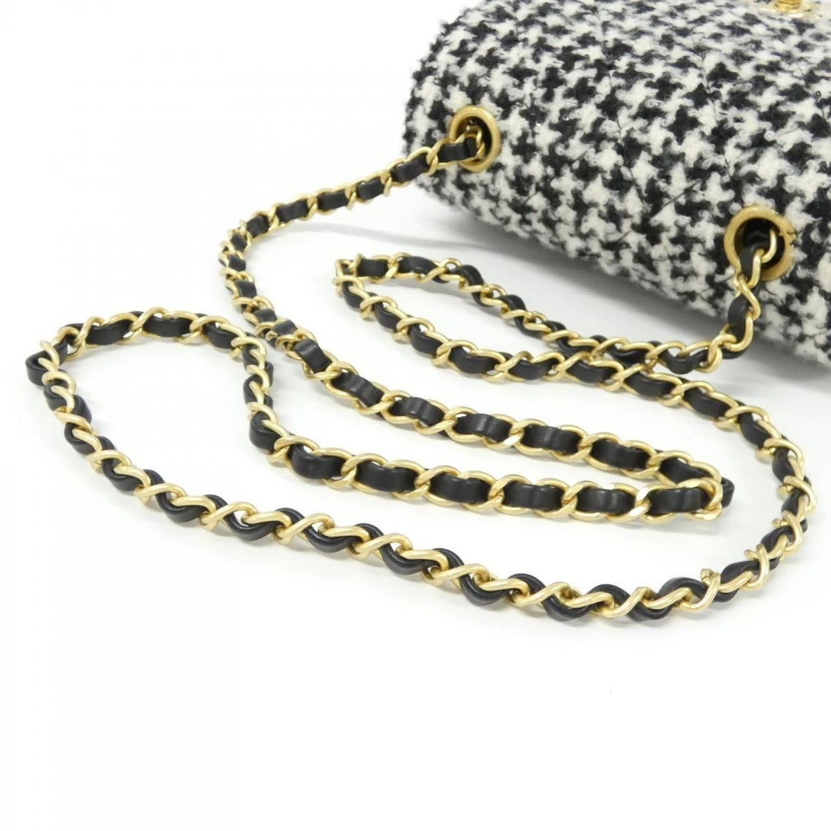 Chanel Shoulder Bag Tweed Black — view 5