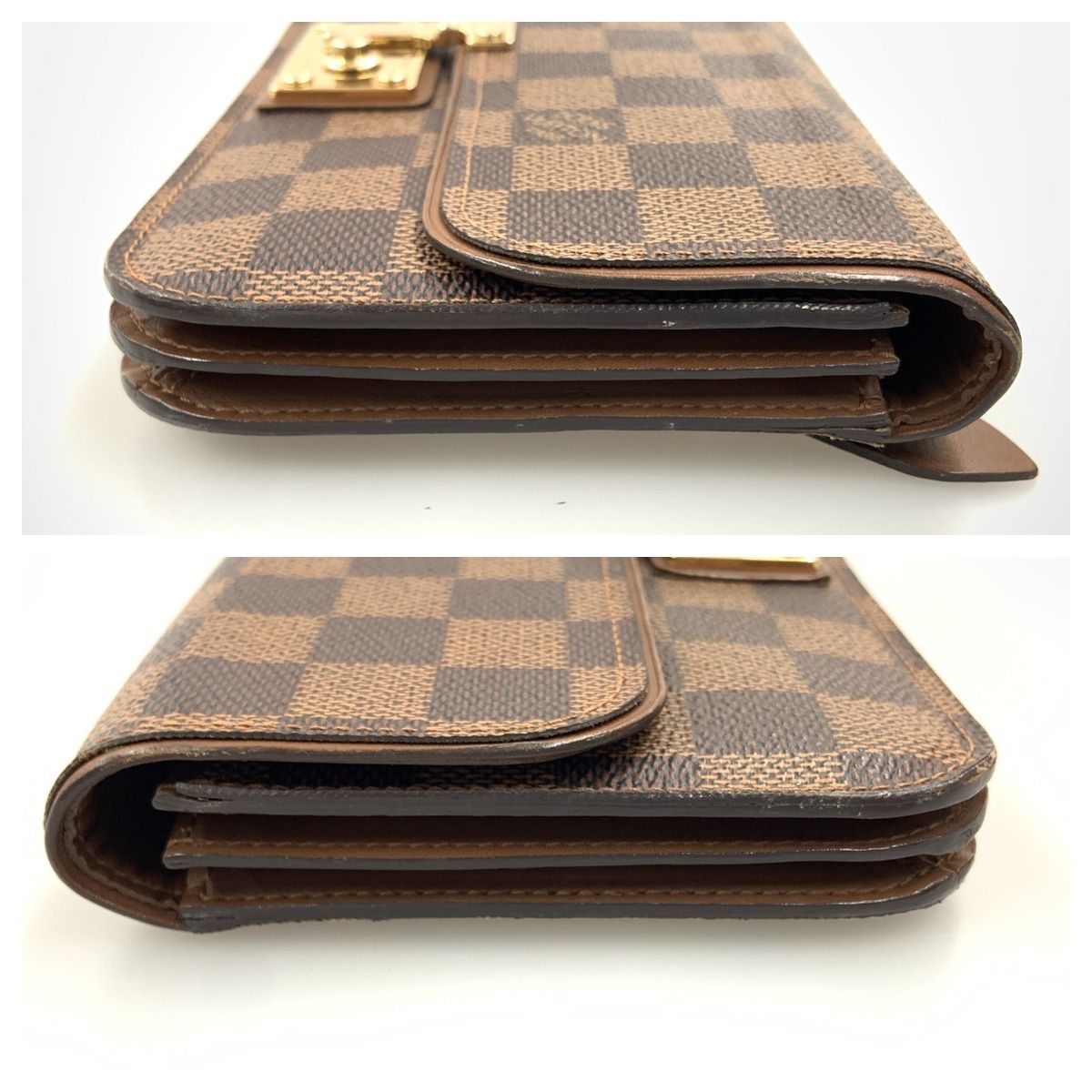 Louis Vuitton Damier Portefeuille Ascot Long Wallet N63171 Brown
