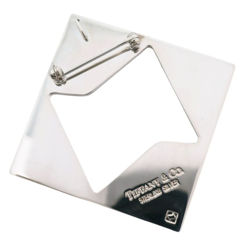 Tiffany & Co Square Pendant Top Silver 925 Unisex 14.8g Brooch