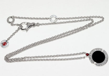 Bulgari Pendant Necklace SV Onyx 1P Ruby 1P (007ct) Save The Children Pendant