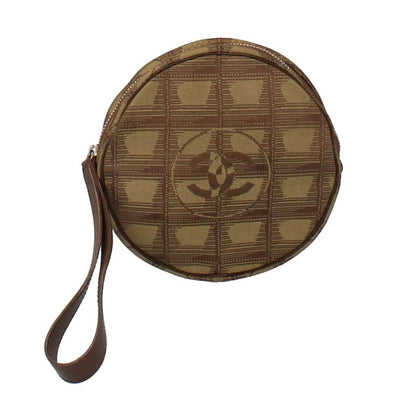 Chanel New Travel Line Hand Pouch A17682 Nylon Ladies Other Bag Khaki Brown