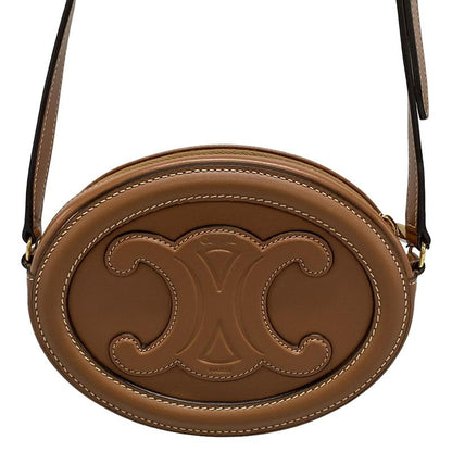 Celine Shoulder Bag Crossbody Oval Purse Cuir Triomphe Tan (brown) Mini Bag