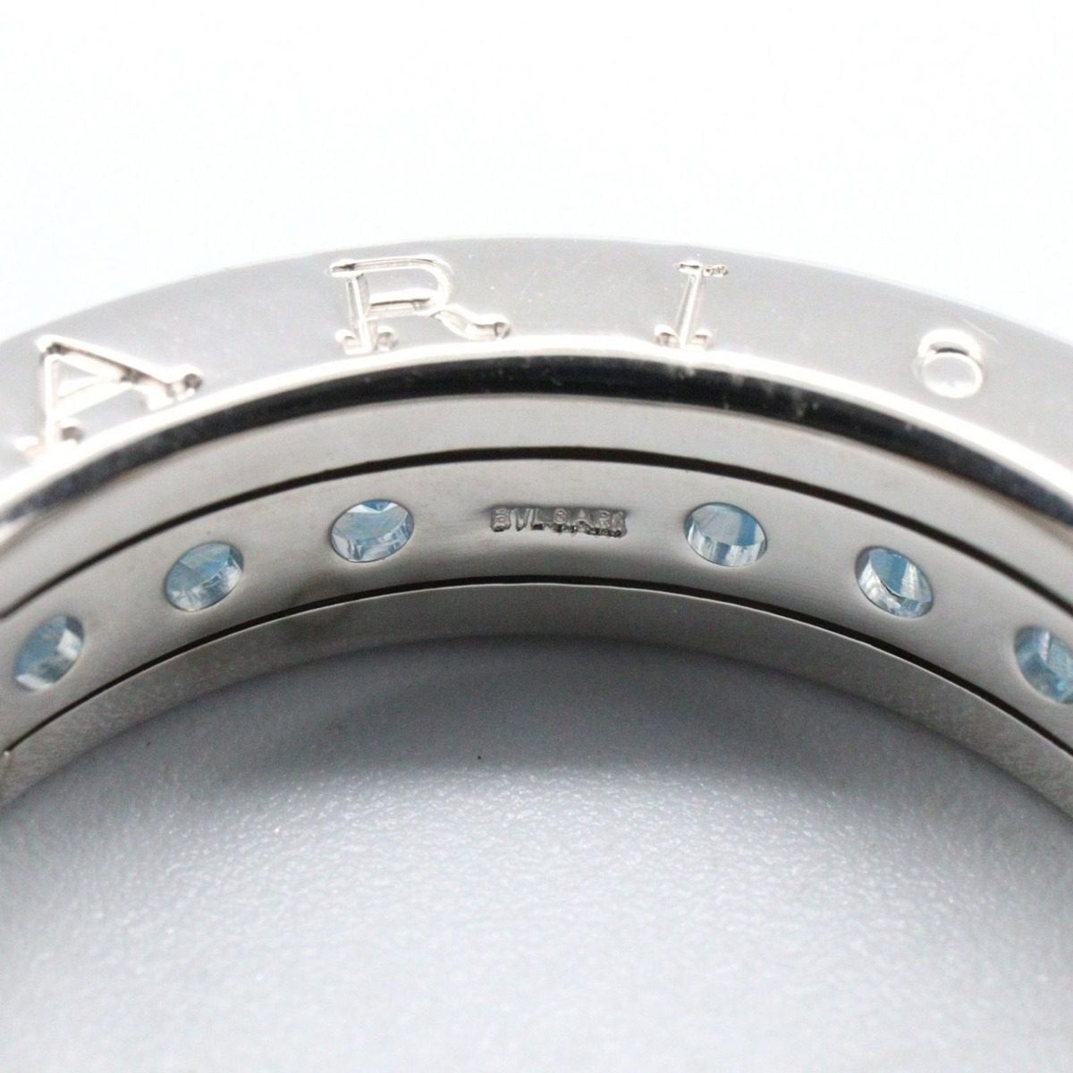 Bvlgari Ring B-zero One Blue Topaz Band 18k White Gold — view 6