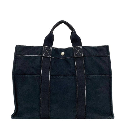 Hermes Deauville Tote MM Navy Black