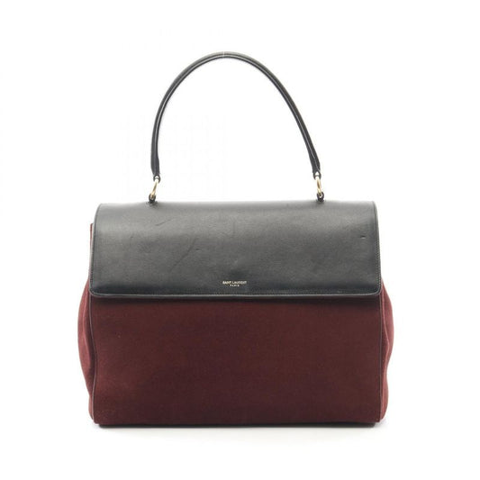 Saint Laurent Paris Handbag Sac Music Red Suede Leather 2-Way