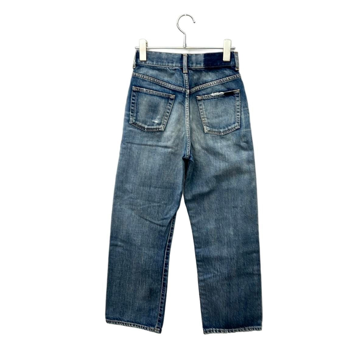 Saint Laurent Denim Pants Distressed Crop 24 — view 2