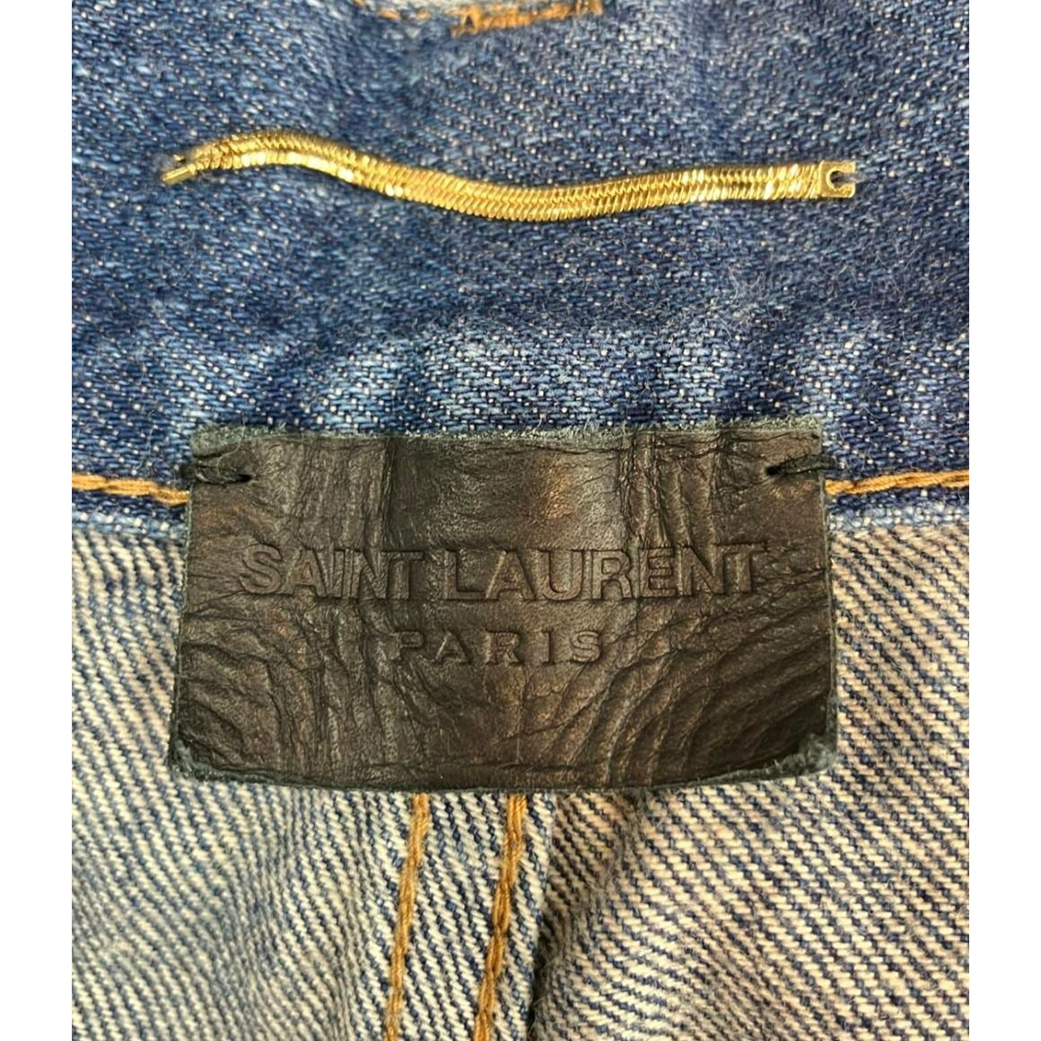 Saint Laurent Denim Pants Distressed Crop 24 — view 3