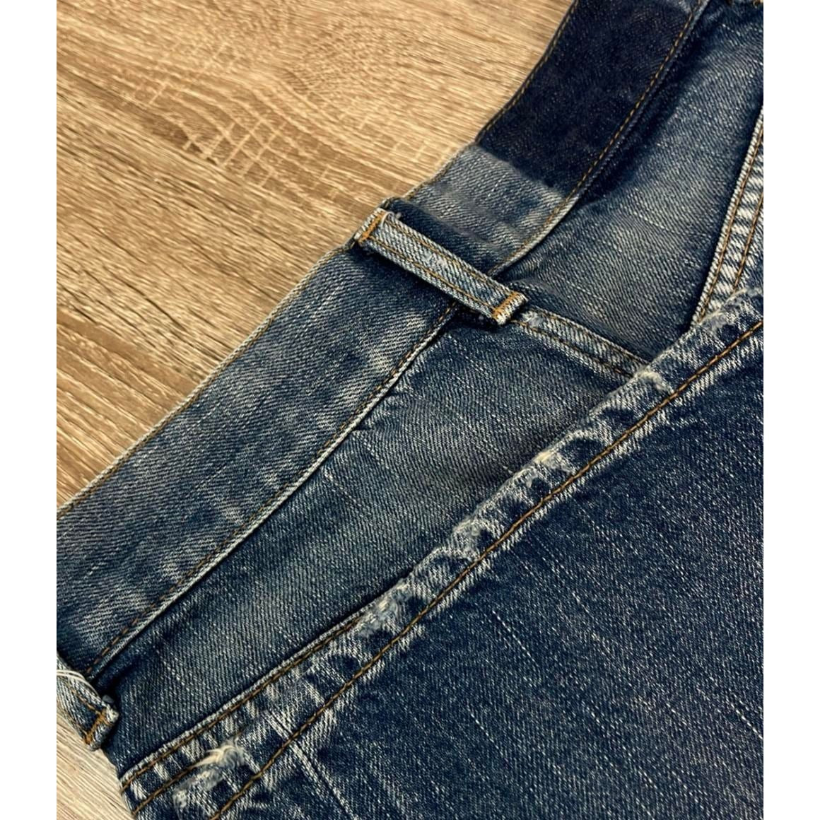 Saint Laurent Denim Pants Distressed Crop 24 — view 6