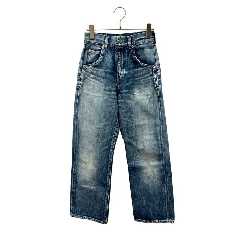 Saint Laurent Denim Pants Distressed Crop 24
