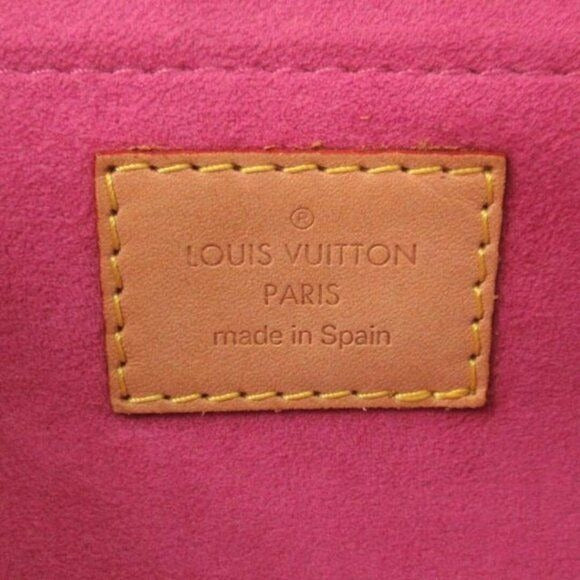 Louis Vuitton Mini Pleaty Denim Monogram Shoulder Hand Bag Pink