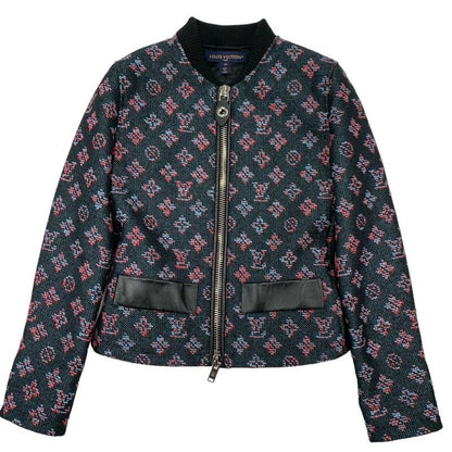 Louis Vuitton Monogram Jacquard Zip Up Jacket Outerwear Blouson Black