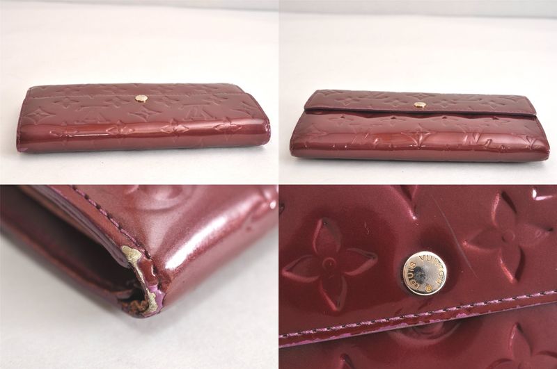 Louis Vuitton Vernis Portefeuille Sarah Wallet Purple M93577 LV 2996n