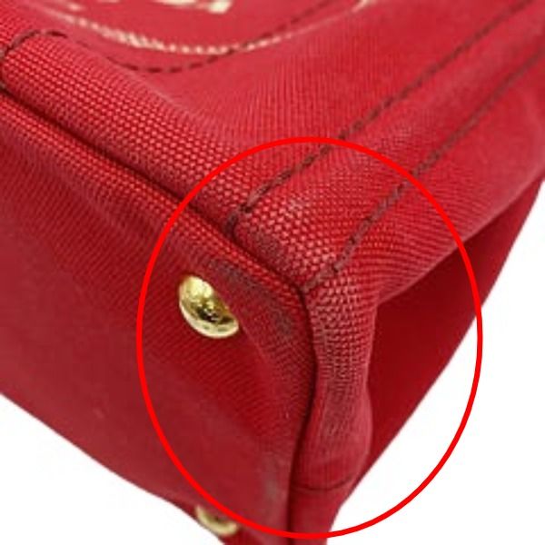 Prada Canvas Tote Canapa Tote Bag Prada Red