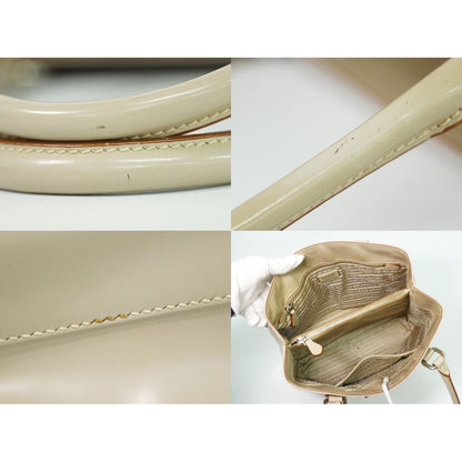 Prada Patent Leather Tote Pink Beige — view 8