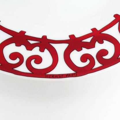 Hermes Supplate Gadal Kivil White RED Plate Pottery Tableware Accessorie