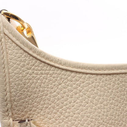 Hermes Shoulder Bag Evelyne 3 Trois PM Nata Etoupe Leather Ivory — view 12