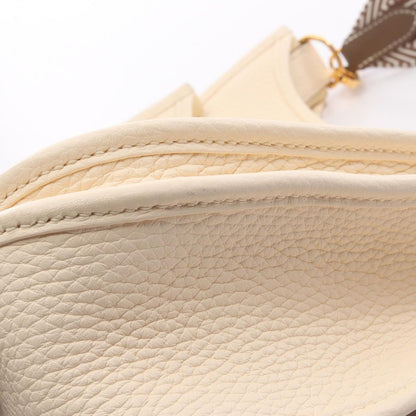 Hermes Shoulder Bag Evelyne 3 Trois PM Nata Etoupe Leather Ivory — view 8