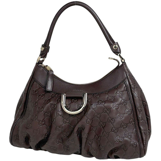 Gucci Guccissima Shoulder Bag Guccissima Leather Dark Brown