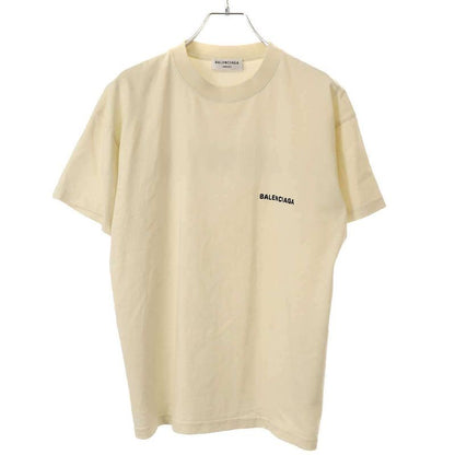 Balenciaga 22aw Embroidery Logo Crew Neck T-Shirt 612965 Tmvf4 Light Yellow XXS